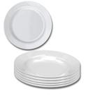 Kit 06 Prato Fundo Redondo Branco de Melamina 25cm Leve Plástico Resistente - Bestfer Kit 06 Prato Fundo Redondo Branco de Melamina 25cm Leve Plástico Resistente - Bestfer
