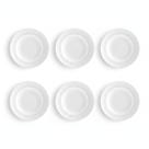 Kit 06 Prato Fundo Sopa Linha Relevo Dunas Germer Porcelanas