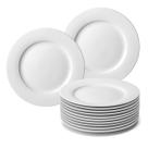 Kit 06 Pratos de Sobremesa Branco de Melamina 18cm Leve Resistente - Bestfer