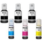 Kit 06 refil de tintas T504 Compatível Para Epson L6161, L6171, L6191
