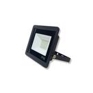 Kit 06 Refletores Led Slim Alumínio Preto 50w 6000K IP66, fachada, jardim, area externa