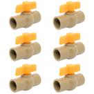 Kit 06 Registro Esfera Pvc Soldavel 3/4 Ou 25mm