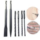 Kit 06 Sds Plus P/ Bosch Makita Ponteiro Talhadeiras Brocas
