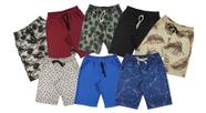 kit 06 shorts / Bermudas Moletom Infantil e juvenil - BASE D'ÁGUA - SURF WEAR
