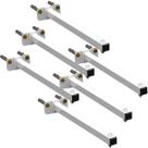 KIT 06 Suportes Haste De Refletor Led Parede Fachada Banner Base Reta 70 Cm