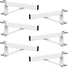 Kit 06 Suportes para Pia Cozinha Granito Parafusar Grapa Bancada Mármore 80 cm Robusto - Branco