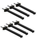 Kit 06 SUPORTES REFLETOR LED BASE RETA BANNER FACHADA BRAÇO 30 cm