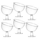 Kit 06 Taça Inclinada Doceira Boca Torta com Pedestal 400ml Kit 06 Taça Inclinada Doceira Boca Torta com Pedestal 400ml