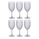 Kit 06 Taças Água e Vinho De Acrílico Luxxor 480ml Paramount