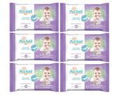 Kit 06 Toalha Umedecida Meu Bebe Soft Com 50Un Hygieline