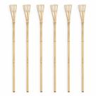 Kit 06 Tocha De Bambu Antimosquito Com Vela Cheiro De Citronela altura 79 cm