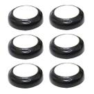 Kit 06 Umedecedores Molha Dedos com Esponja 20mm Preto - Cavia