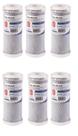 KIT 06 UN Refil BBI E200 7" Encaixe Carbon Block Compativel Fortlev Hidrofiltros Acquabios Equation