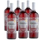 Kit 06 Vinho de Mesa Pérgola Rosé Suave 1L
