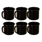 Kit 06 Xícara 80ml Esmaltada Para Café Chá Canequinhas Retrô