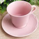 Kit 06 Xícaras Café com Pires Rosa Cottage Germer Porcelanas