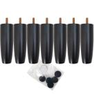 Kit 07 Pés De Madeira Para Camas Box Casal Pe De Cama 13cm Pés Para Móveis Preto Kit 07 Pés De Madeira Para Camas Box Casal Pe De Cama 13cm Pés Para Móveis Preto