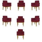 Kit 07 Poltronas Decorativa Reforçada - Balaqui Decor Marsala Kit 07 Poltronas Decorativa Reforçada - Balaqui Decor Marsala