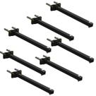 Kit 07 Suportes Haste De Refletor Led Parede Fachada Banner Iluminação 20 Cm