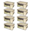 Kit 08 Caixa Organizadora em TNT com Visor 45 x 45 x 20cm