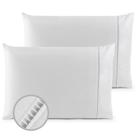 Kit 08 Fronhas 200 Fios Ponto Palito Sonatic Fronha Branca Macia e Resistente