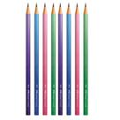 Kit 08 Lapís Preto de Escrever Glitz Decorado Degradê Cores Sortidas Faber Castell