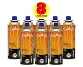 Kit 08 Latas Refis Gás Butano 227g P/ Fogareiro E Maçarico