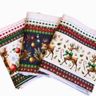 Kit 08 Pano De Prato Decoração de Natal Premium Cozinha Luxo