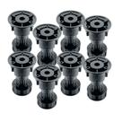 Kit 08 Pé Nivelador Plástico para Móveis 120mm (160Kg) Preto Hafele Kit 08 Pé Nivelador Plástico para Móveis 120mm (160Kg) Preto Hafele