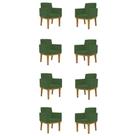 Kit 08 Poltronas Decorativa Reforçada - Balaqui Decor Cor:verde Kit 08 Poltronas Decorativa Reforçada - Balaqui Decor Cor:verde