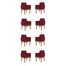 Kit 08 Poltronas Decorativa Reforçada Balaqui Decor Marsala Kit 08 Poltronas Decorativa Reforçada Balaqui Decor Marsala