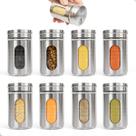 Kit 08 Porta Temperos Saleiro Pimenteiro Aco Inox com Visor