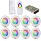 Kit 08 REFLETOR LED PISCINA HIPER LED 15W ABS RGB ROSCA