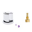 Kit 09 Acabamento C50 Cromado Abs 1/2' e 3/4 P/ Reg Fabrimar