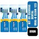 Kit 09 Escovas Dental Oral-B Clean 123