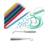 Kit 1.000 Borrachinhas de Aparelho Ortodontico Estético Dental + 05 Pares Trançadas + 01 Aplicador