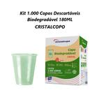 Kit 1.000 Copo Descartável Biodegradável 180ML - CRISTALCOPO Kit 1.000 Copo Descartável Biodegradável 180ML - CRISTALCOPO