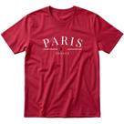 Kit 1, 2 Ou 3 Camisetas Paris 100% Algodão Premium Unissex Costura Reforçada Ombro A Ombro Blusa