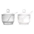 Kit 1 Açucareiro & 1 Meleira De Cristal Com Pegador Pearl 11cm - Wolff