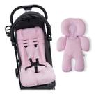 KIT 1 ALMOFADA CARRINHO 1 Bebê Conforto - POÁ ROSA