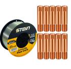 Kit 1 Arame De Solda + 10 Bico Contato 0,8MM