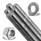 Kit 1 Barras Roscada 3/8 1m Inox 20 Peças Arruela E Porcas