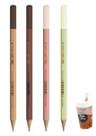 Kit 1 borracha coffee cup holic + 4 lápis grafite mocha holic - tris