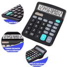 Kit 1 Calculadora Mesa Display 12 Digitos Grande Escritorio
