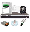 Kit 1 Cam Fullhd 1080p + Dvr 3104 Full Hd Completo