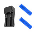 Kit 1 Carregador De Bateria Preto Bivolt 18650 E 2 Baterias Qualidade Linha Premium Enviamos Hoje Mesmo