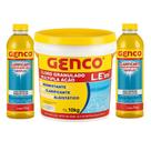 Kit 1 Cloro Genco mult Ação 3 em 1 10Kg e 2 Clarificantes Genfloc 1 L Kit 1 Cloro Genco mult Ação 3 em 1 10Kg e 2 Clarificantes Genfloc 1 L
