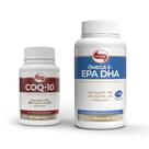 KIT 1 Coenzima Q10 60 Caps 200mg Por Porção Vitafor e 1 Omega 3 Epa Dha 1000mg 120 Capsulas Vitafor