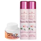 Kit 1 Creme Facial Nova Pele + 2 Desodorante Íntimo Ella Vanilla