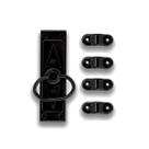 Kit 1 Cremona Retangular Preta + 1 Vara Zincada Ovalada 1,5m